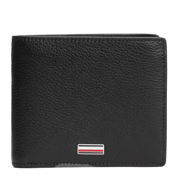 Tommy Hilfiger portefeuille pliable en cuir - U Brun- Ref 76 €